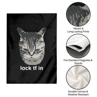 Lock TF In Cat Garden Flag Funny Gen Z Meme
