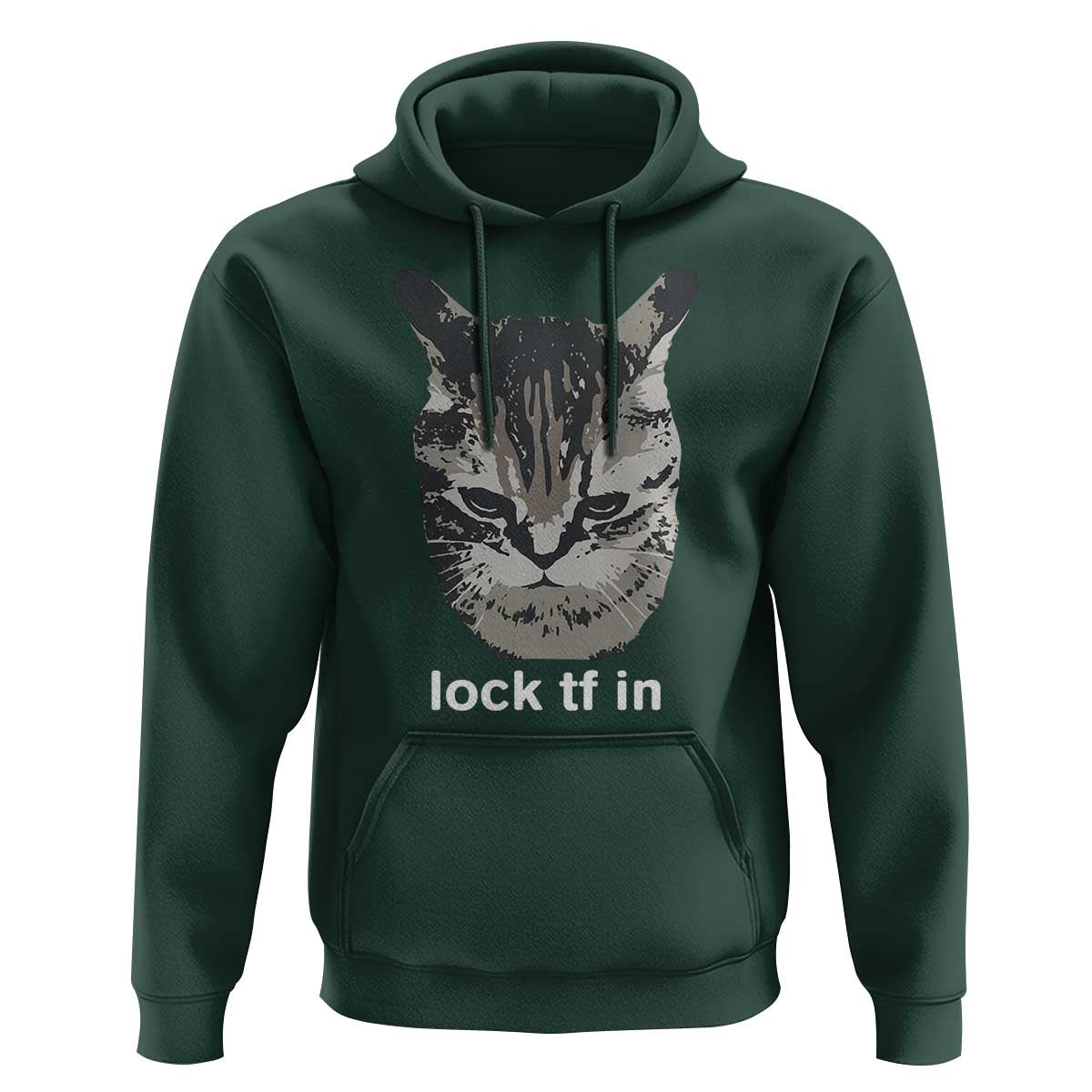 Lock TF In Cat Hoodie Funny Gen Z Meme