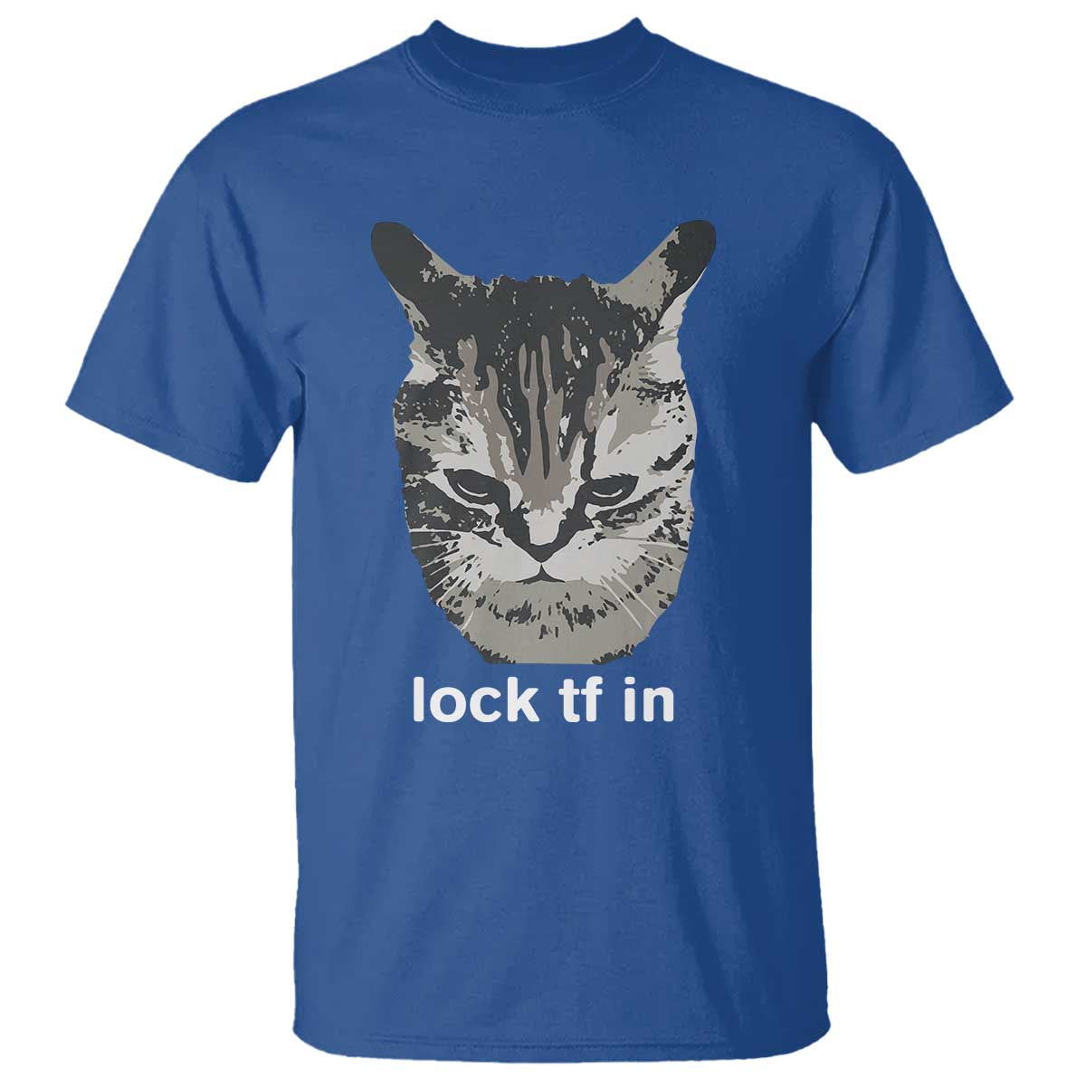 Lock TF In Cat T Shirt Funny Gen Z Meme