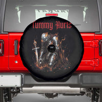 Tummy Hurts Spare Tire Cover Funny Medieval Knight Dark Humor