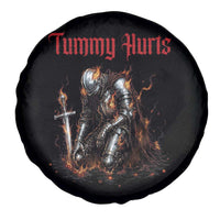 Tummy Hurts Spare Tire Cover Funny Medieval Knight Dark Humor