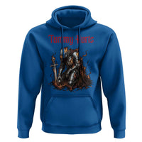 Tummy Hurts Hoodie Funny Medieval Knight Dark Humor