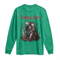 Tummy Hurts Long Sleeve Shirt Funny Medieval Knight Dark Humor