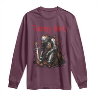 Tummy Hurts Long Sleeve Shirt Funny Medieval Knight Dark Humor