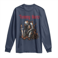 Tummy Hurts Long Sleeve Shirt Funny Medieval Knight Dark Humor