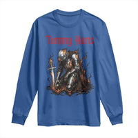Tummy Hurts Long Sleeve Shirt Funny Medieval Knight Dark Humor