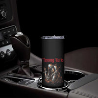 Tummy Hurts Skinny Tumbler Funny Medieval Knight Dark Humor
