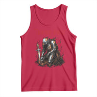 Tummy Hurts Tank Top Funny Medieval Knight Dark Humor