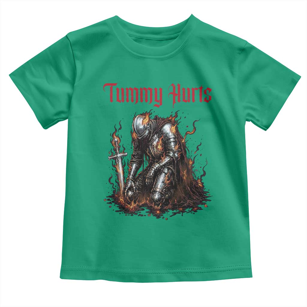 Tummy Hurts Toddler T Shirt Funny Medieval Knight Dark Humor