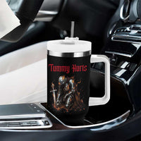 Tummy Hurts Tumbler With Handle Funny Medieval Knight Dark Humor