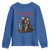 Tummy Hurts Youth Sweatshirt Funny Medieval Knight Dark Humor
