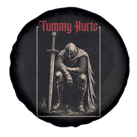 Tummy Hurts Spare Tire Cover Funny Medieval Knight Dark Meme