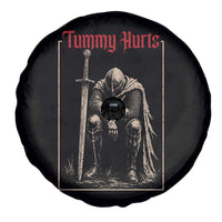 Tummy Hurts Spare Tire Cover Funny Medieval Knight Dark Meme