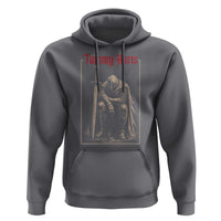 Tummy Hurts Hoodie Funny Medieval Knight Dark Meme