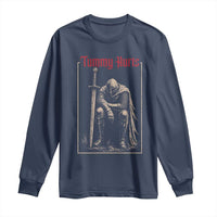 Tummy Hurts Long Sleeve Shirt Funny Medieval Knight Dark Meme