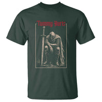 Tummy Hurts T Shirt Funny Medieval Knight Dark Meme