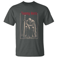 Tummy Hurts T Shirt Funny Medieval Knight Dark Meme