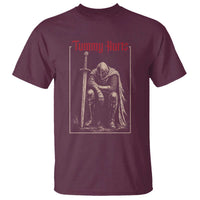 Tummy Hurts T Shirt Funny Medieval Knight Dark Meme