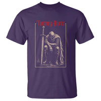 Tummy Hurts T Shirt Funny Medieval Knight Dark Meme