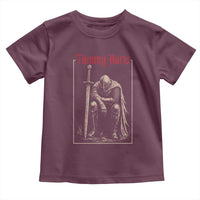 Tummy Hurts Toddler T Shirt Funny Medieval Knight Dark Meme
