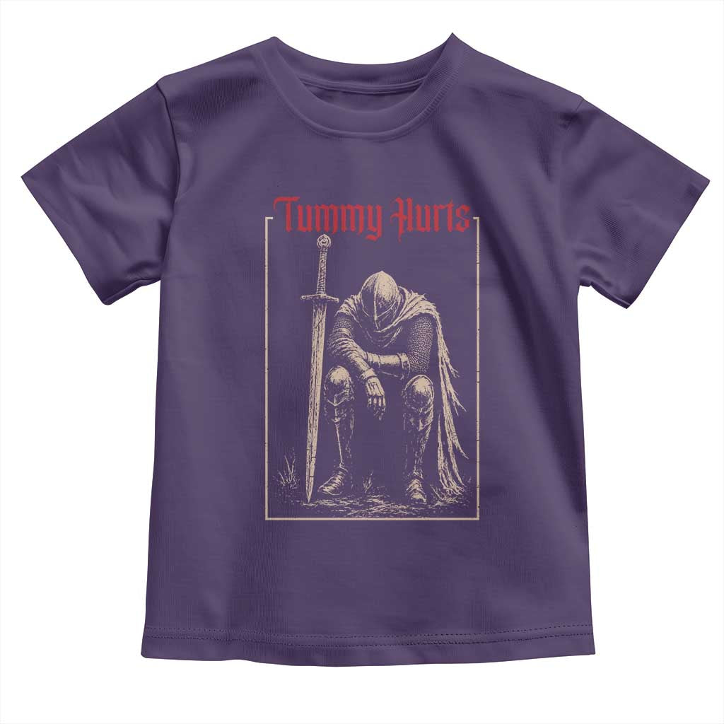 Tummy Hurts Toddler T Shirt Funny Medieval Knight Dark Meme