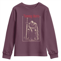 Tummy Hurts Youth Sweatshirt Funny Medieval Knight Dark Meme