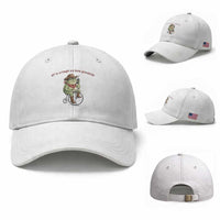 Off to Wrangle My Feral Grandkids Baseball Cap Funny Cowboy Frog Grandpa Western Meme
