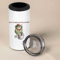 Off to Wrangle My Feral Grandkids 4 in 1 Can Cooler Tumbler Funny Cowboy Frog Grandpa Western Meme