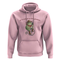 Off to Wrangle My Feral Grandkids Hoodie Funny Cowboy Frog Grandpa Western Meme