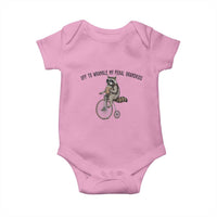 Off To Wranglin My Feral Grandkids Baby Onesie Funny Raccoon Grandpa Father's Day Gift