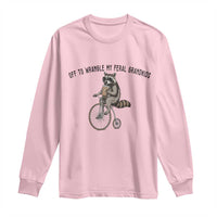 Off To Wranglin My Feral Grandkids Long Sleeve Shirt Funny Raccoon Grandpa Father's Day Gift
