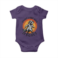 It's Not A Pimp Walk It's Gout Baby Onesie Funny Gout Dad Sarcastic Raccoon