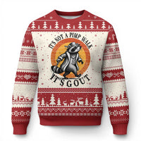 It's Not A Pimp Walk It's Gout Ugly Christmas Sweater Funny Gout Dad Sarcastic Raccoon