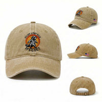 It's Not A Pimp Walk It's Gout Washed Cotton Baseball Cap Funny Gout Dad Sarcastic Raccoon