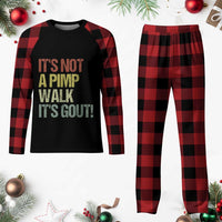 It's Not A Pimp Walk It's Gout Plaid Pajama Set Funny Old Man Medical Humor