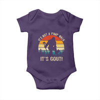 It’s Not A Pimp Walk It’s Gout Baby Onesie Funny Gout Dad Sarcastic Bigfoot