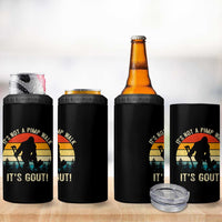 It’s Not A Pimp Walk It’s Gout 4 in 1 Can Cooler Tumbler Funny Gout Dad Sarcastic Bigfoot