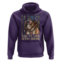 250 Years America Anniversary Hoodie Military Bulldog American Flag Camo