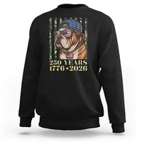 250 Years America Anniversary Sweatshirt Military Bulldog American Flag Camo