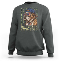 250 Years America Anniversary Sweatshirt Military Bulldog American Flag Camo