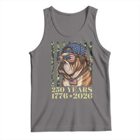 250 Years America Anniversary Tank Top Military Bulldog American Flag Camo