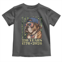 250 Years America Anniversary Toddler T Shirt Military Bulldog American Flag Camo