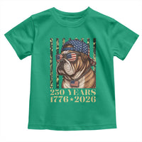 250 Years America Anniversary Toddler T Shirt Military Bulldog American Flag Camo