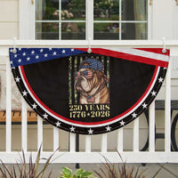 250 Years America Anniversary Patriotic Fan Flag Military Bulldog American Flag Camo
