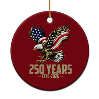 250 Years America Anniversary Ceramic Ornament Military Eagle American Flag Camo