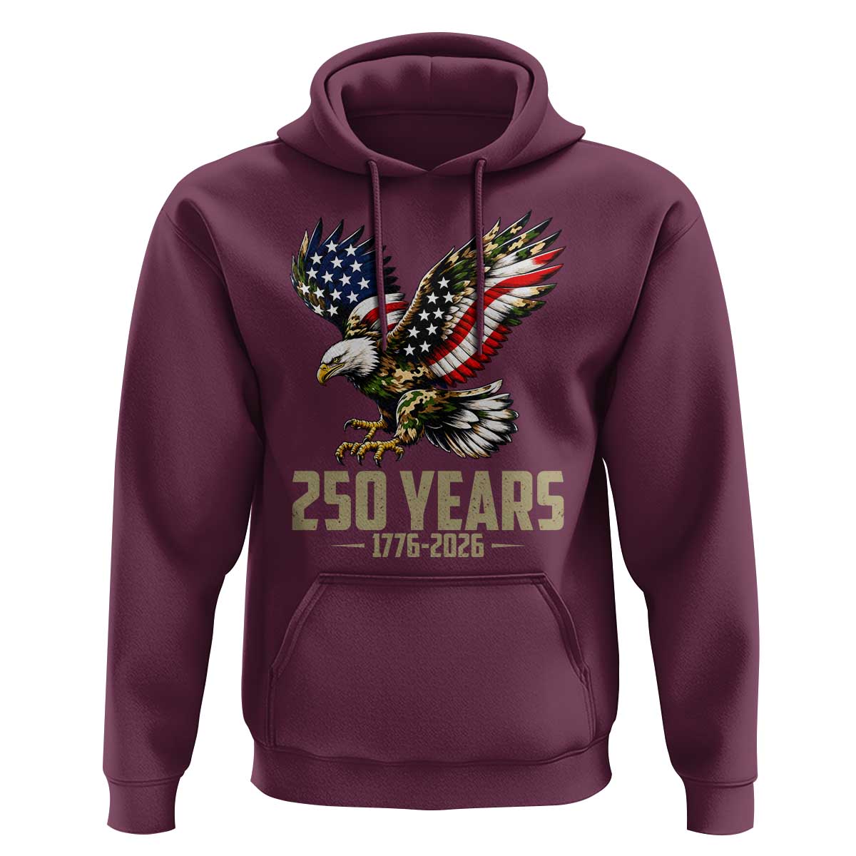 250 Years America Anniversary Hoodie Military Eagle American Flag Camo