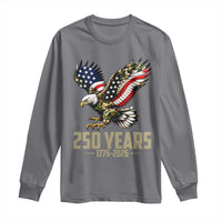 250 Years America Anniversary Long Sleeve Shirt Military Eagle American Flag Camo