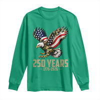 250 Years America Anniversary Long Sleeve Shirt Military Eagle American Flag Camo