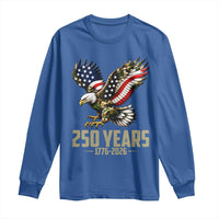 250 Years America Anniversary Long Sleeve Shirt Military Eagle American Flag Camo