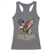 250 Years America Anniversary Racerback Tank Top Military Eagle American Flag Camo